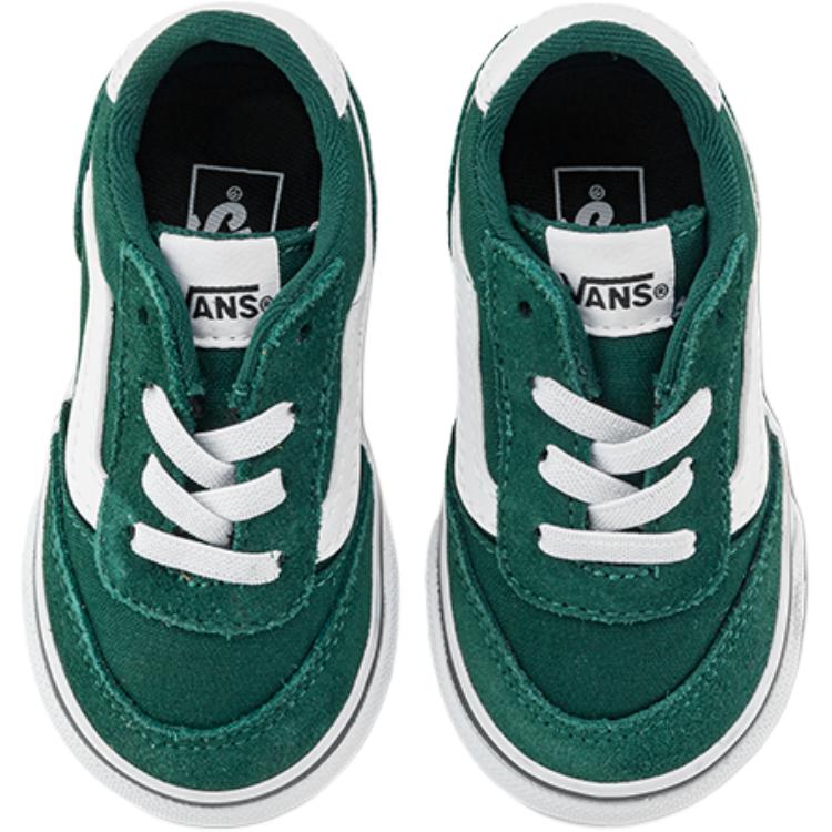 Vans Brooklyn Ls Casual Series Comfortable Versatile Durable Low-Top Walking Shoes Baby Shoes Green VN000DBQEME