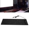 109 Keys Foldable Silicone Keyboard Quiet Waterproof Dustproof USB Wired Flexible Keyboard for Desktop Laptop