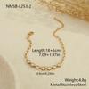 Stylish Dainty Zircon Party Jewelry Set for Women 18K Gold PVD Stainless Steel Heart Diamond Geometric Charm Bracelet Necklace