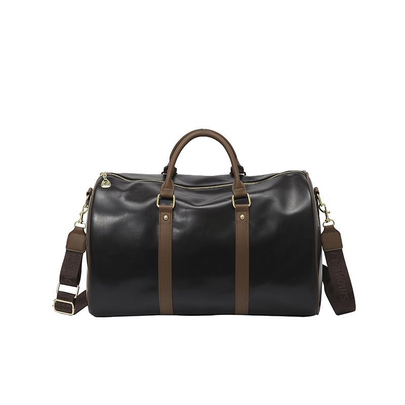 Retro European and American style short-distance travel bag autumn and winter simple solid color business travel luggage handbag student accommodation