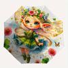 1pc Lovely Tinker Bell Automatic Folding Umbrella - 3 Folding Design, Vivid Cartoon Pattern, Suitable for Outdoor Activities, A Gift for Fan