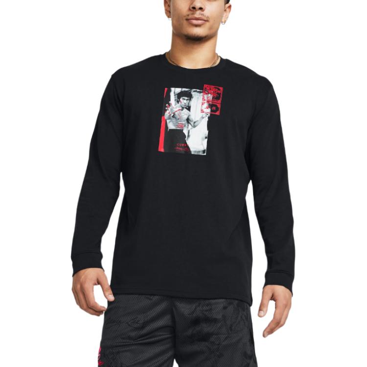 Under Armour X Bruce Lee Collaboration UA Spring Collection Bruce Lee Character Print Crew Neck Long Sleeve Sweatshirt Men Sweatshirt 1385309-001