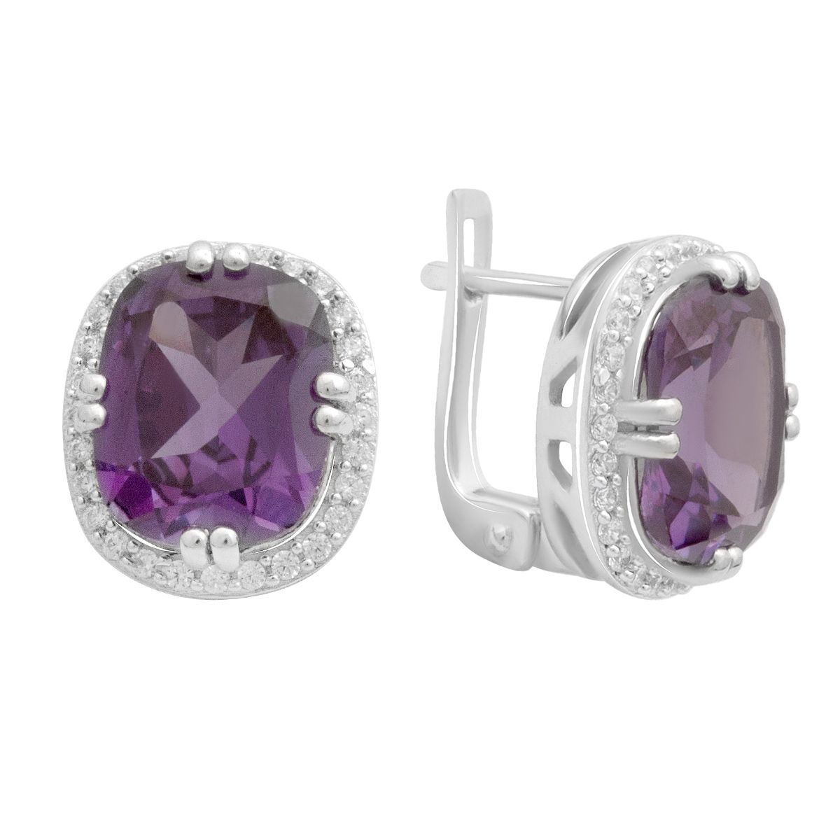 

Silver earrings with alexandrite 13.357ct (2180098) різнокольорові кольору