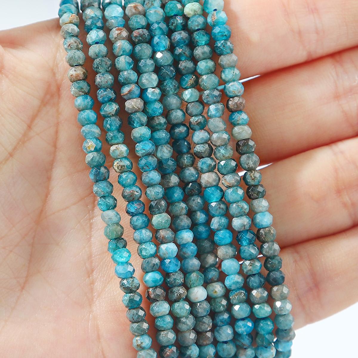 

4x2 мм граненые бусины из натурального камня розового кварца, аметисты, аквамарины, бусины для изготовления ювелирных изделий Apatite