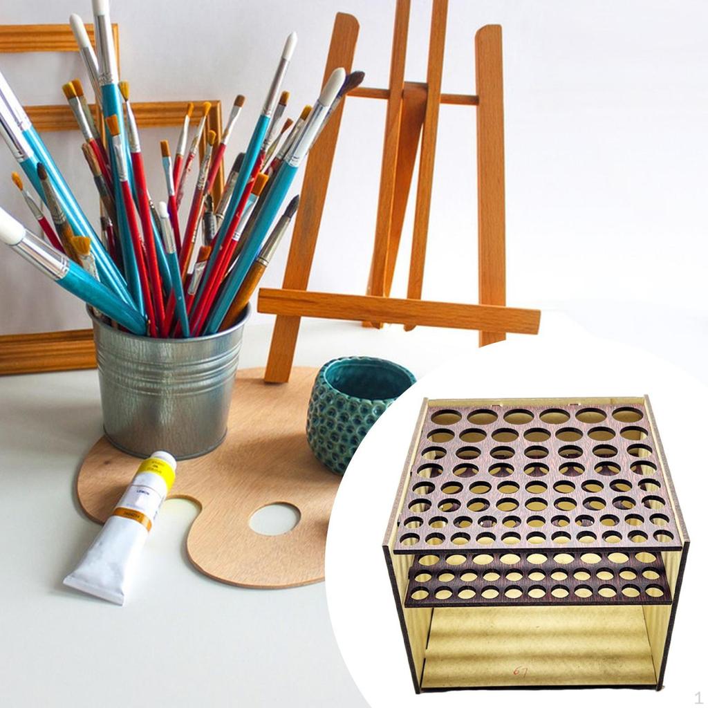 67-slotowy Pojemnik na Pędzle, Przechowywanie na Artykuły Biurowe, Rękodzieło, Makijaż, Pędzle lub Dekoracje Domowe.