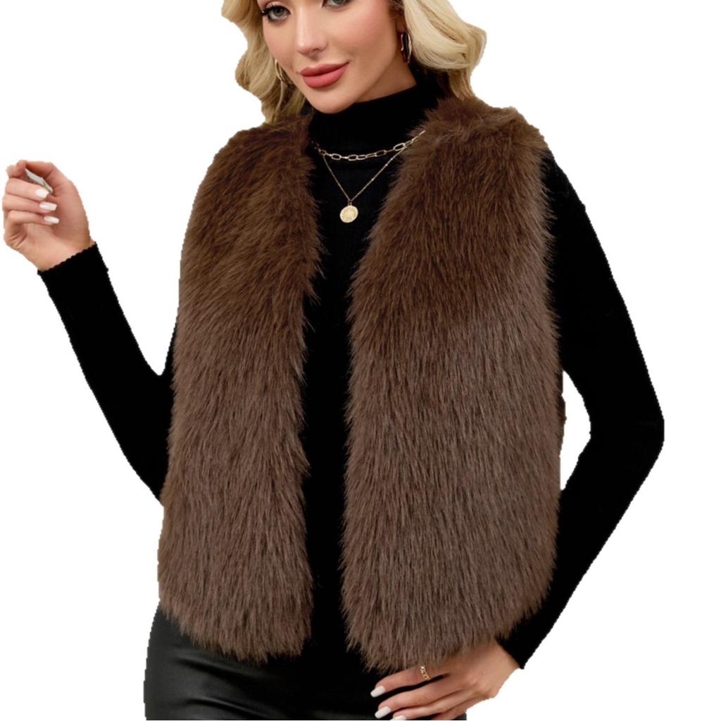 Autumn/Winter Artificial Fur Vest Medium to Long