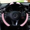 Auto-Lenkradbezug Plüsch Kleines Monster Elastisch Warm Anti-Rutsch Lenkradbezug Auto-Styling Autozubehör für Frauen Amagi