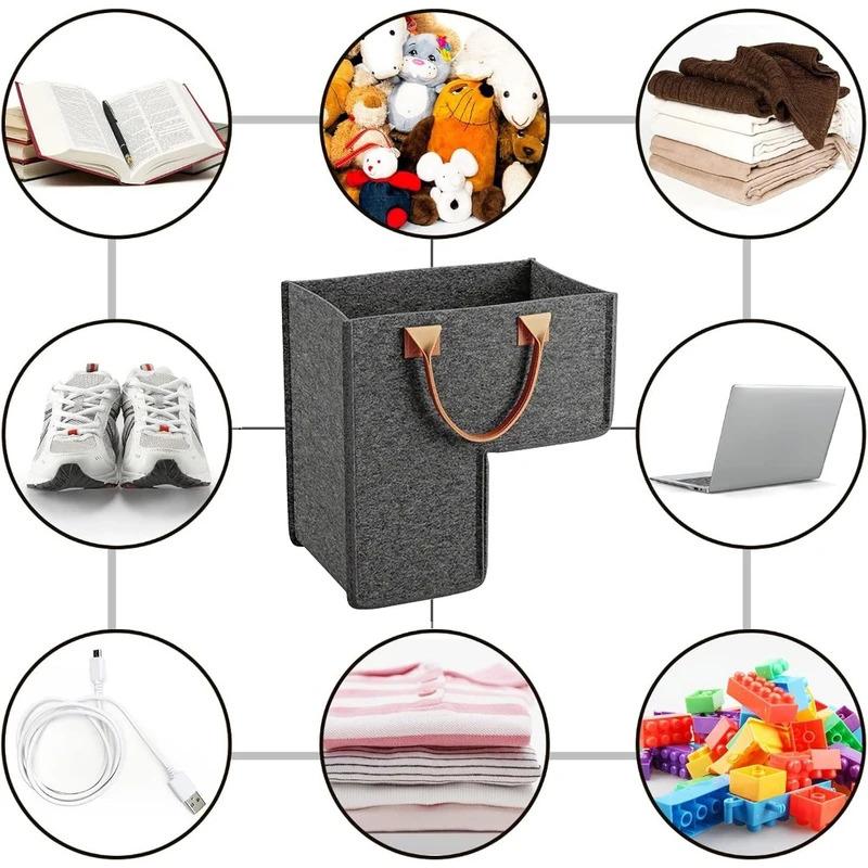 1 large felt staircase folding laundry basket for stairs and steps