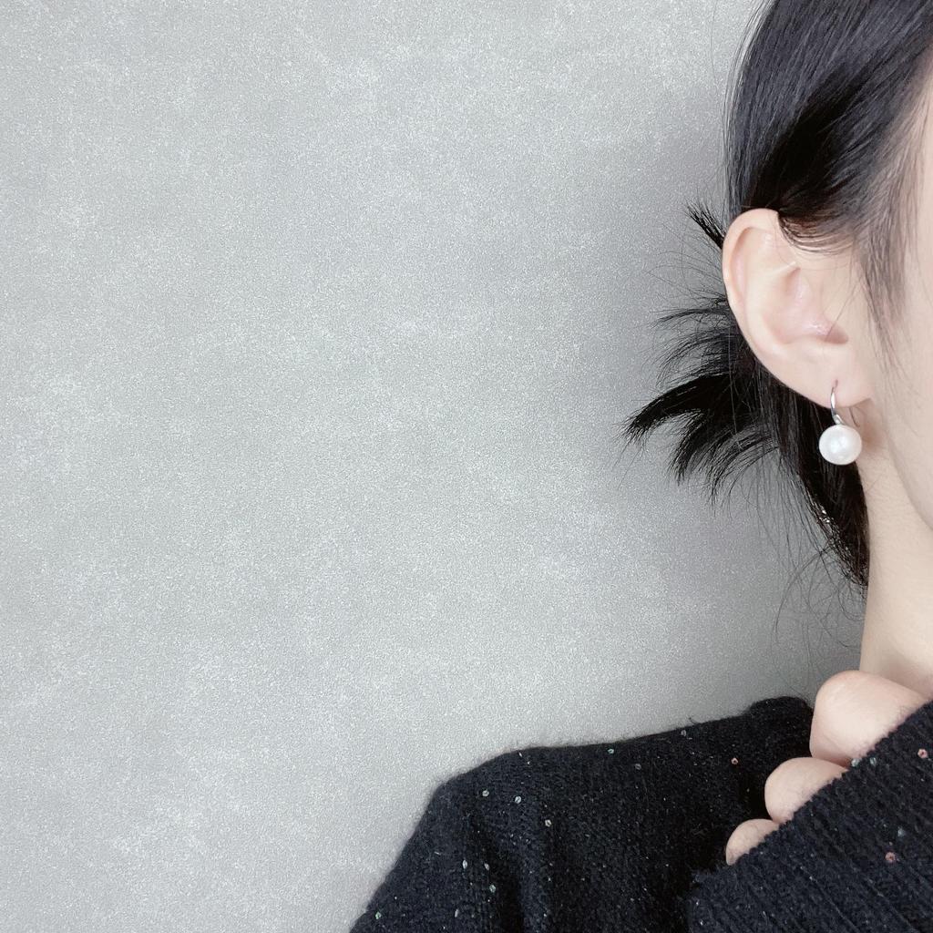 Perfectly Round Pearl Sterling Silver Stud Earrings with Colorful Retro Hong Kong Style and Big Light Bulb Design