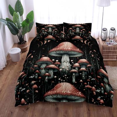 Parure de housse de couette champignon céleste UK Simple Double Queen US Twin Full King Size pkm Parure de lit