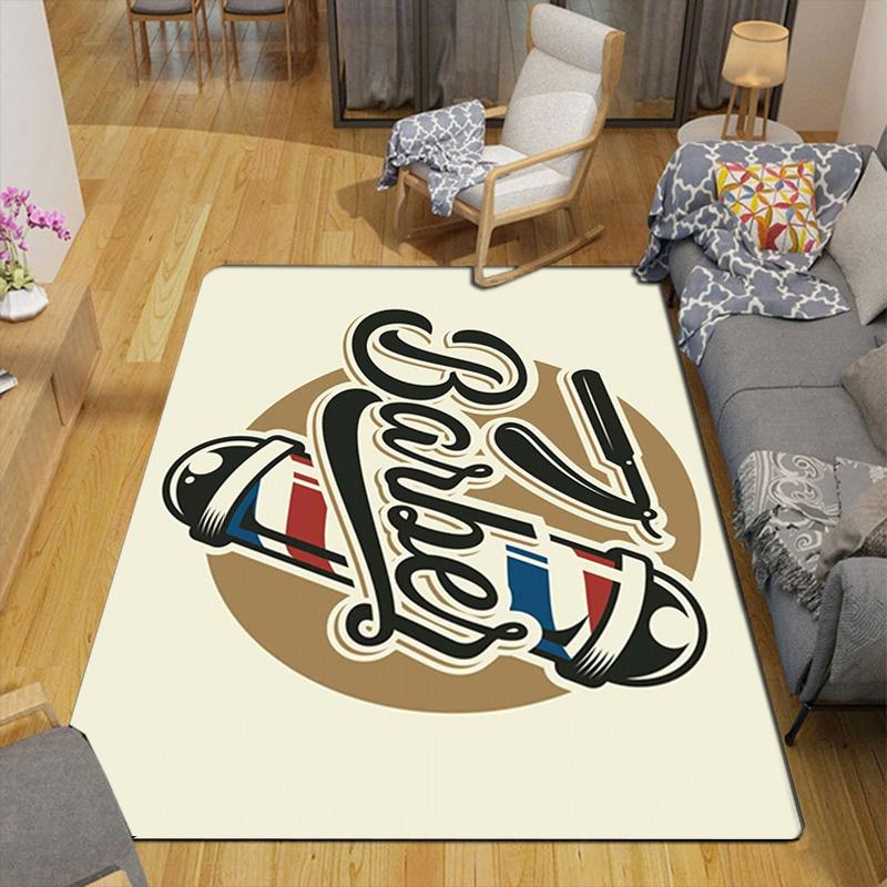 Barber Shop Rug Floor Mat for Living Room or Bedroom Soft and Comfortable Carpet a Gift for Birthday and Holiday.MFF0918408