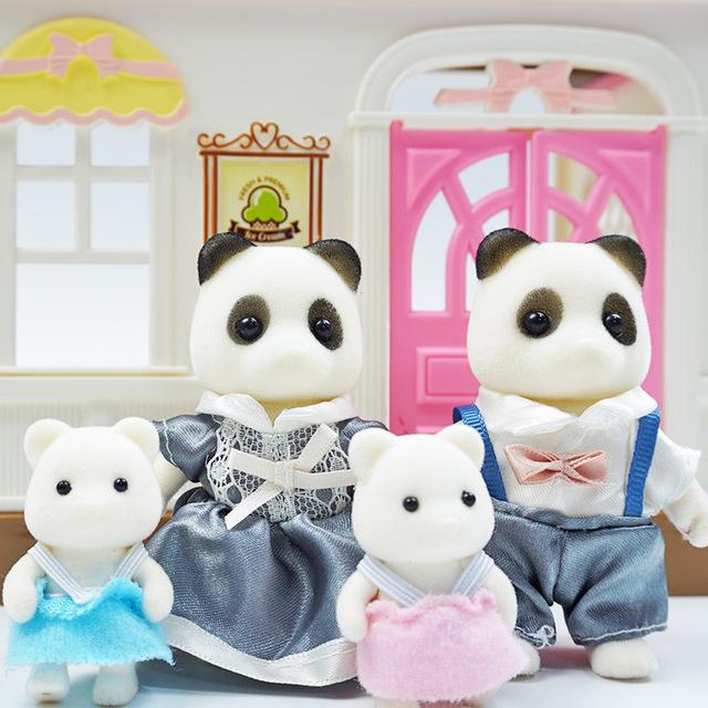 Non-Toxic Forest Animal 1/12 Dollhouse Furniture Bedroom Kitchen Bathroom Set Miniature Simulation Dolls Accessories Diy Toys Children