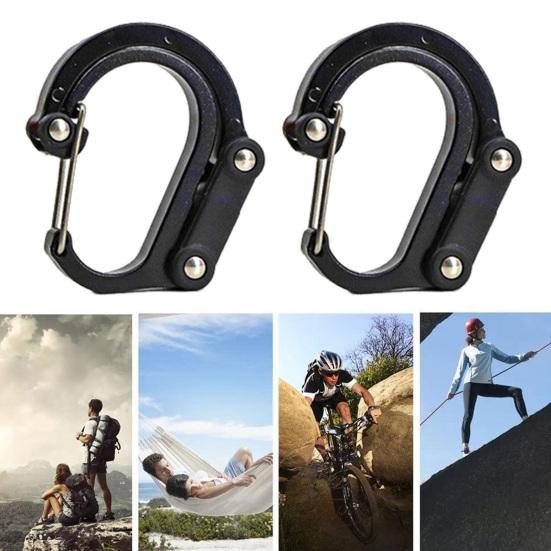 Multifunctional Carabiner Hanging Buckle Strong Load-bearing Aluminum Alloy Versatile Rotating D-type Carabiner Clip
