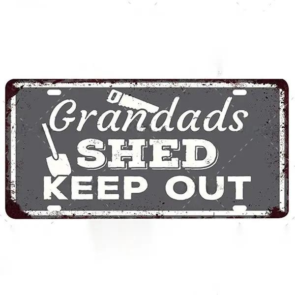 FJ Vintage Garage Metal Signs Decor Tin Sign License Plate Decoration Man Cave Plaque Home Wall