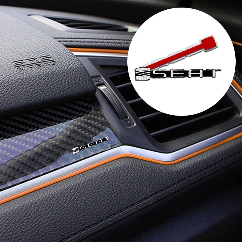 2/4 st 3D Aluminium Bil Ljudhögtalare Dekorera Märkesklistermärke för SEAT Leon FR 5 6 Alhambra MK3 MII Altea 5F Ibiza Toledo Cordoba