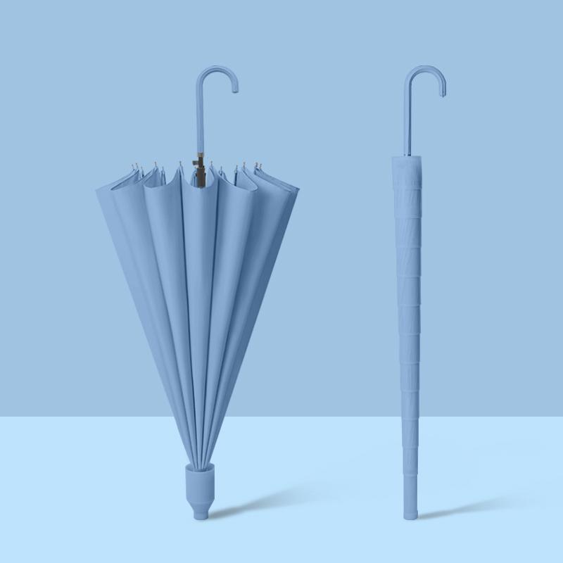 

Стильный и прочный зонт с 16 ребрами и рукавом для переноски, идеально подходящий как мужчинам, так и женщинам.