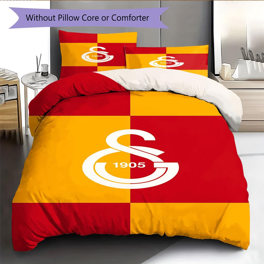 Galatasaray Blood Bedding Quilt Set Quilt Cover Pillowcase Home Decoration Birthday Gift (1 * duvet cover + 2 * pillowcase, without core)