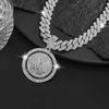 Hip-Hop Rapper Stil Ami Kubanische Kettenhalskette Anhänger aus synthetischem Zirkon Unisex-Schmuck für Trendsetter Verströmt Luxus-Stil