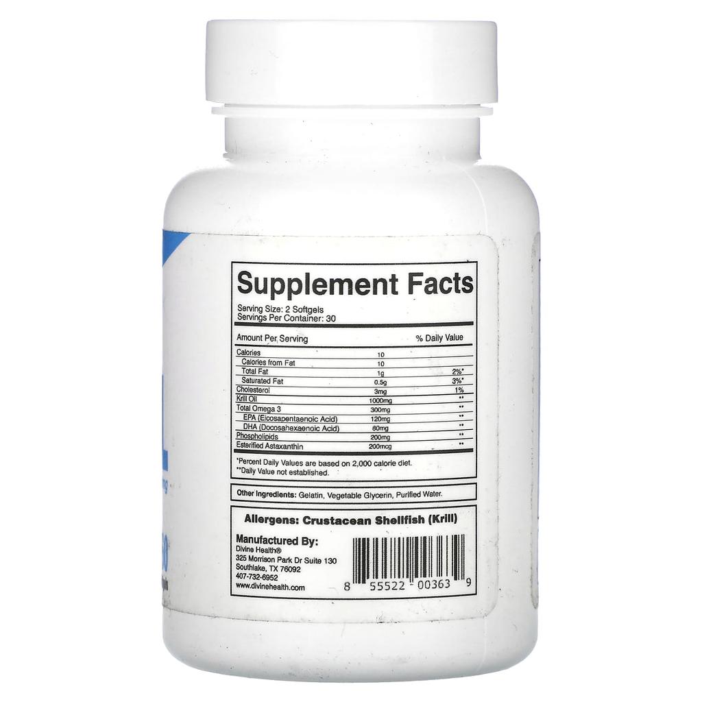 Living Krill, 500Mg, 60 Softgels