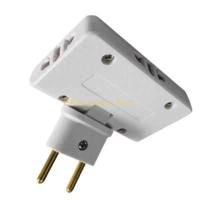 B03C Konwertery wtyczek UE 3 w 1 Obrotowy przedłużacz gniazdka Wtyczka przedłużająca 180 stopni Mini adapter gniazdka na telefon komórkowy