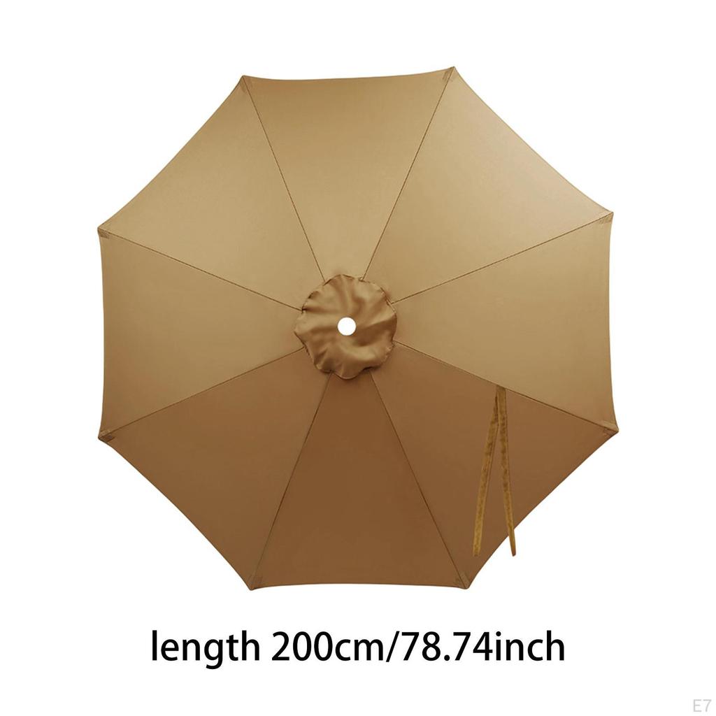 Outdoor Umbrella Table 6 Ribs Windproof Water Resistance Cover Replaces for Pool Yard