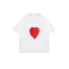 Oversized T Shirt Black Red Heart Print Casual Streetwear Women Fashion Top Summer Outfit
