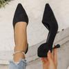 Fashion Women's Thin Heel Shoes Autumn New Fashion Pointy Shallow Mouth Suede Slip-on Wear-resistant High Heels
