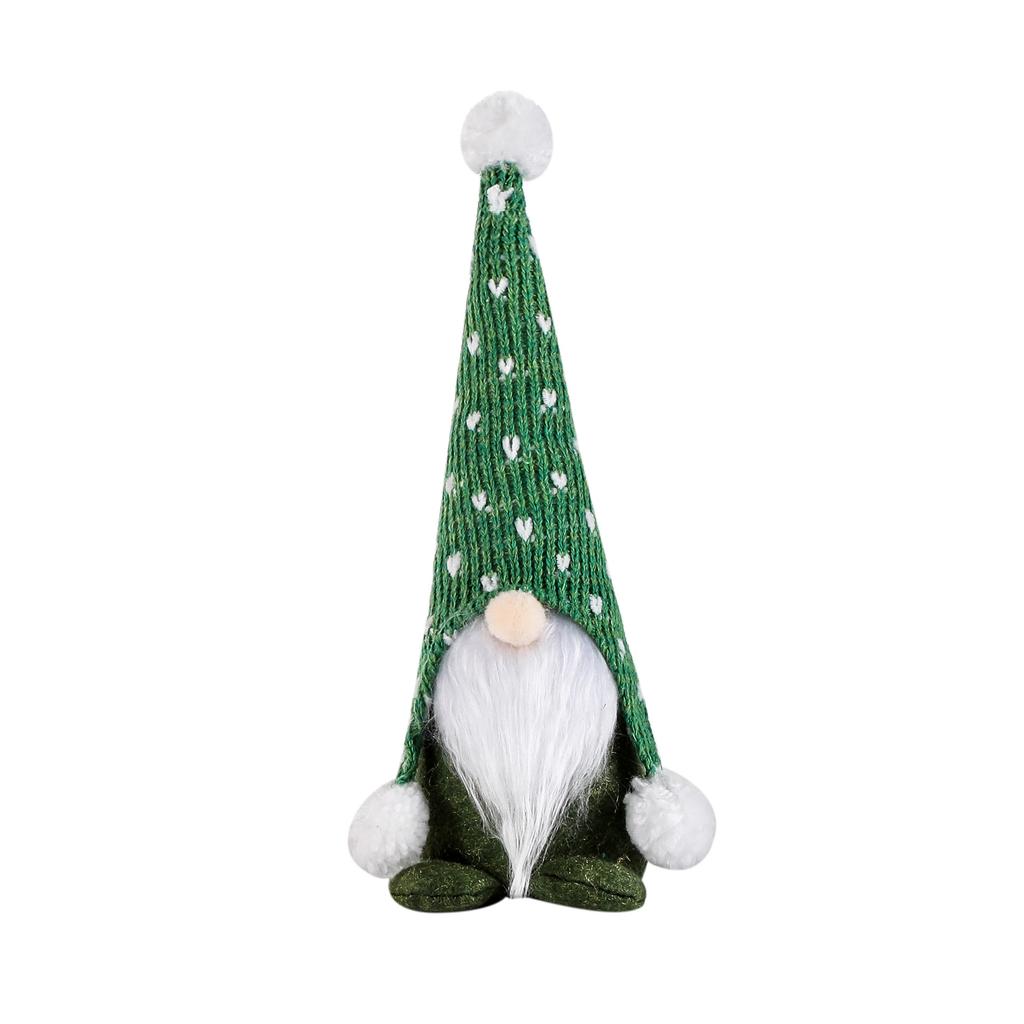 New Christmas Nordic Forester Knitted Hat Sitting Doll Ornaments Rudolph White Beard Faceless Doll