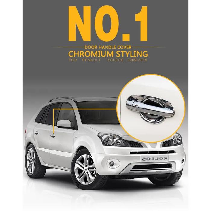 For Renault Koleos Luxurious Chrome Door Handle Covers 2007-2015 Accessories Trim Set of 4Pcs Car Styling 2009 2010 2013 2014
