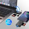 6-in-1 Multifunctional USB 3.0 Card Reader Mini Type-C TF-SD Card Reader OTG Adapter for Mobile Phone