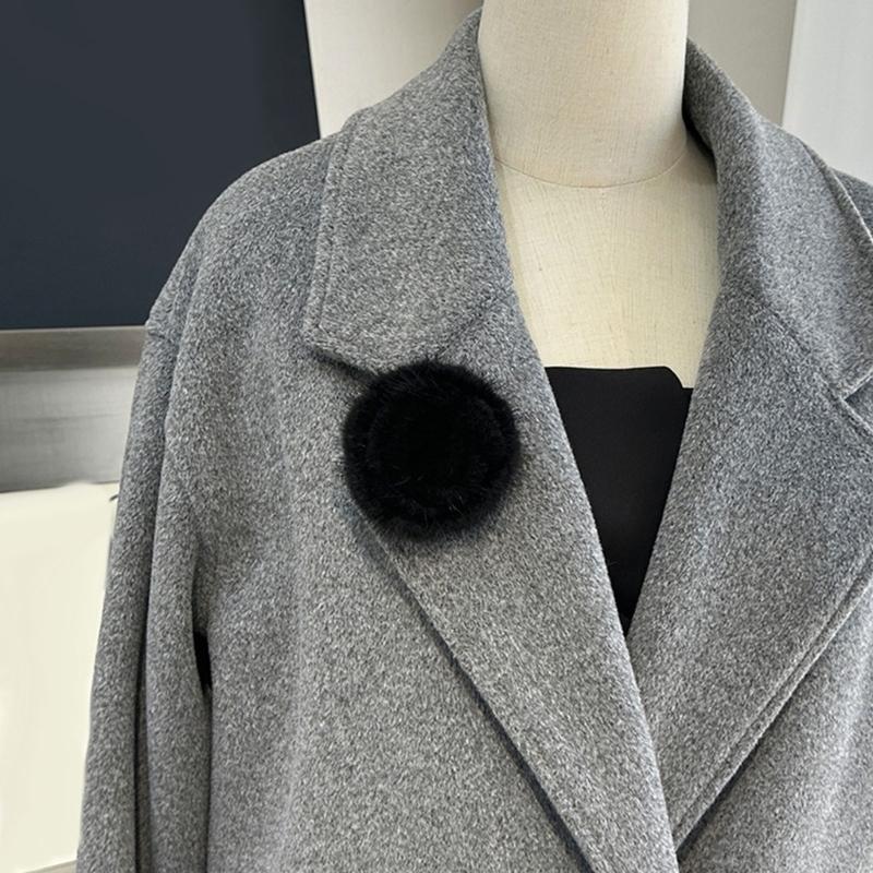Flower Brooch Pin Imitation Mink Plush Brooch Soft and Comfortable Designs Accessory for Women Various Decoration