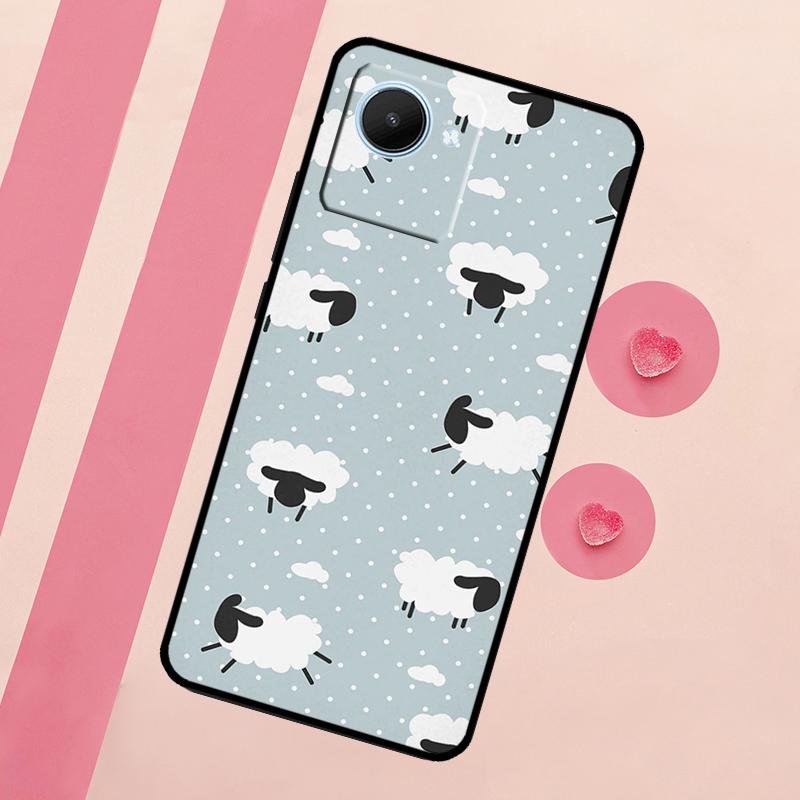 Cute Sheep Case For Realme 11 Pro Plus 10 9 GT Neo 5 3 3T C11 C15 C25s C21Y C30 C31 C33 C35 C53 C55