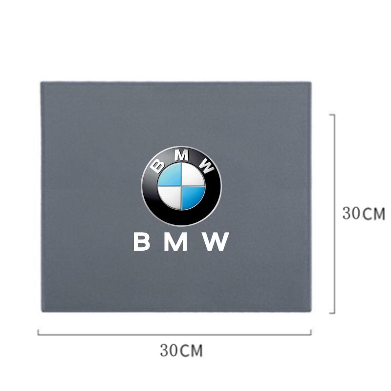 HBSW4 Car Towel Double-sided Coral Fleece Auto Cleaning Cloth Sticker For BMW M E46 E90 E60 F30 F10 E39 E36 G20 G30 F20 Accessories
