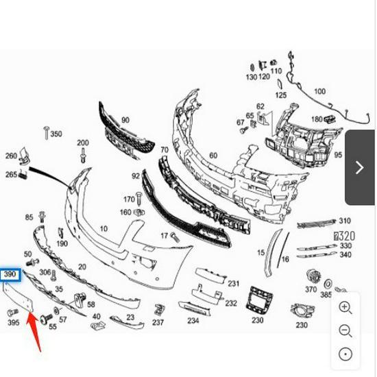 Kennzeichenhalter vorne für Mercedes-Benz ML/GL 350/300 W164