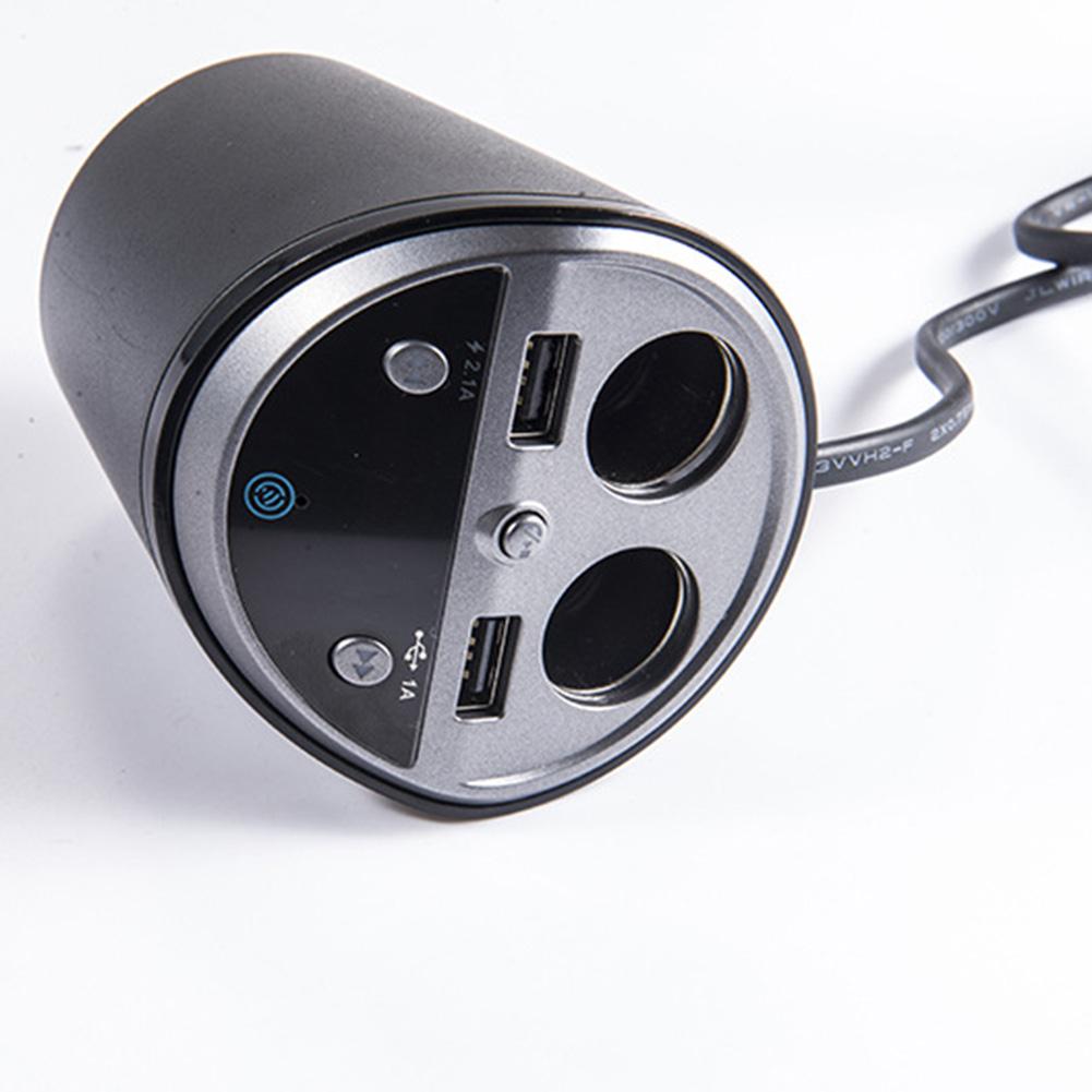 Cup Shaped Dual USB Car Charger Bluetooth Hands-free Phone Car Bluetooth MP3 Player