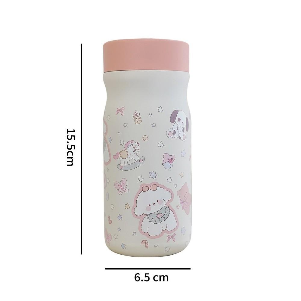 Dog Vacuum Mug Bowknot Thermal Car Cup Portable Water Bottle