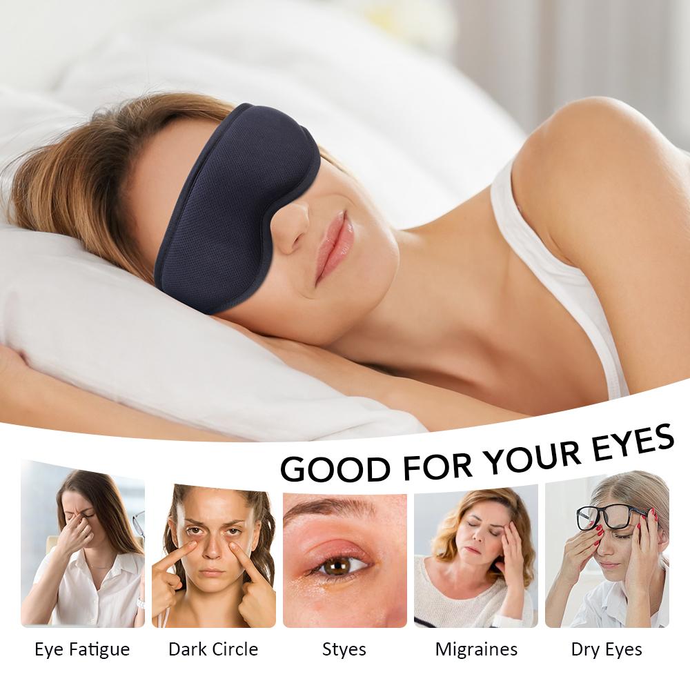 Sleeping Eye Shades Hot Compress Electric Steam Eye Mask 3D Massage Constant Temperature Timer Eye Massager For Travel & Home