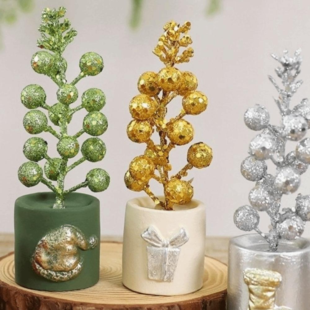 13 Head Christmas Fruit Twig Ornament Sequins Christmas Tree Figurines  Christmas Season