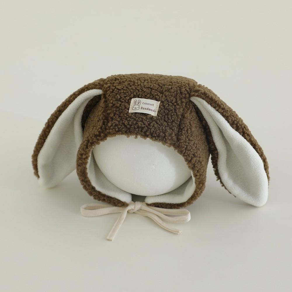 Cartoon Ear Protection Cap Thick Warm Plush Beanie Cap Unisex Baby Rabbit Hat Vacation