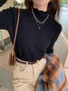 Women's White Half-High Neck Ruffle Trim Knit Sweater - Autumn/Winter 2025 Collection