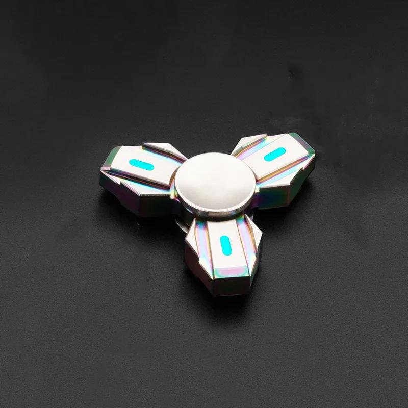 Mini Luminous Fidget Spinner Relieve Stress Reducing Toys Edc Stainless Steel Gyroscope Spinning Tip Top Antistresse Glowing