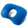 Flocking Inflatable Portable Neck Pillow That Can Be Stored And Self Filled Suitable For Outdoor Travel Business Trips Camping