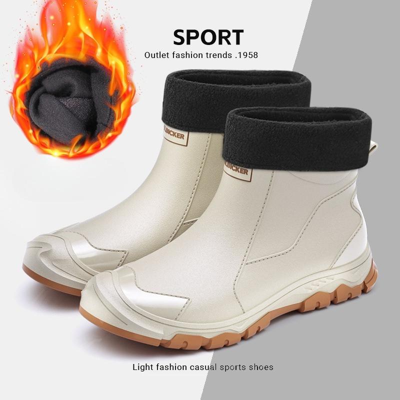Heavy-Duty Non-Slip Rubber Rain Boots Ideal for Men & Women, Outdoor Footwear, Rugged Design, Durable Construction, Protective Footwear