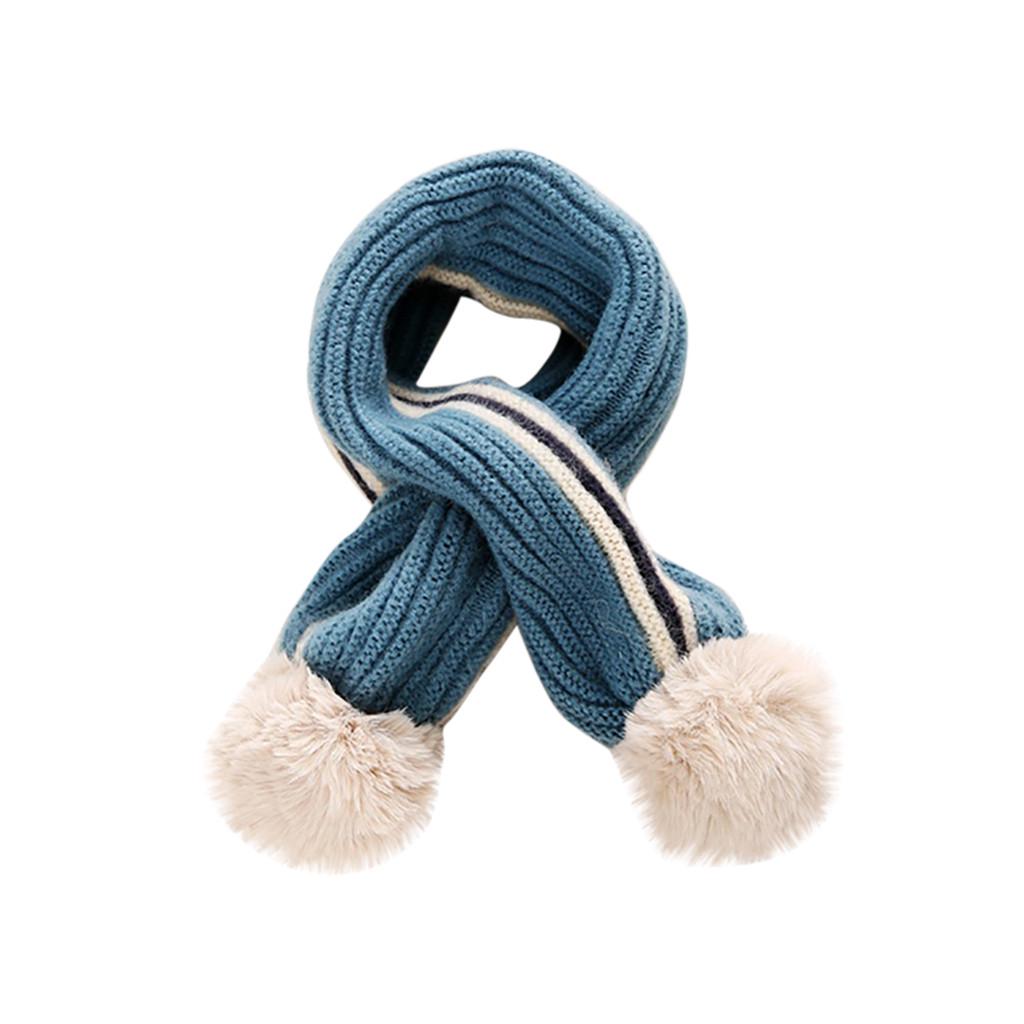 New Autumn Winter Boys Girls Baby Patchwork Scarf Warm Knitted Scarves