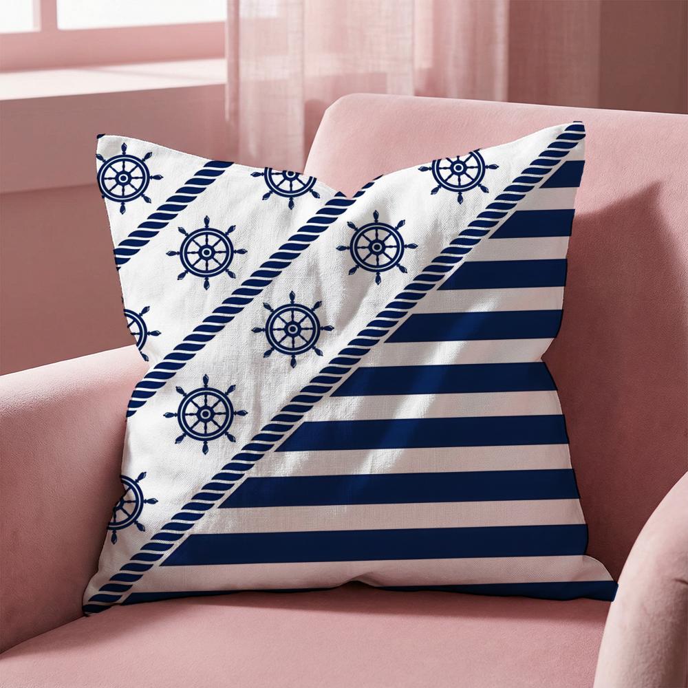 O-ocean Sailor Cushion Cover Multi-Scene Pillow Cover for Home & Car - Reversible, Soft & Durable for Daily Use