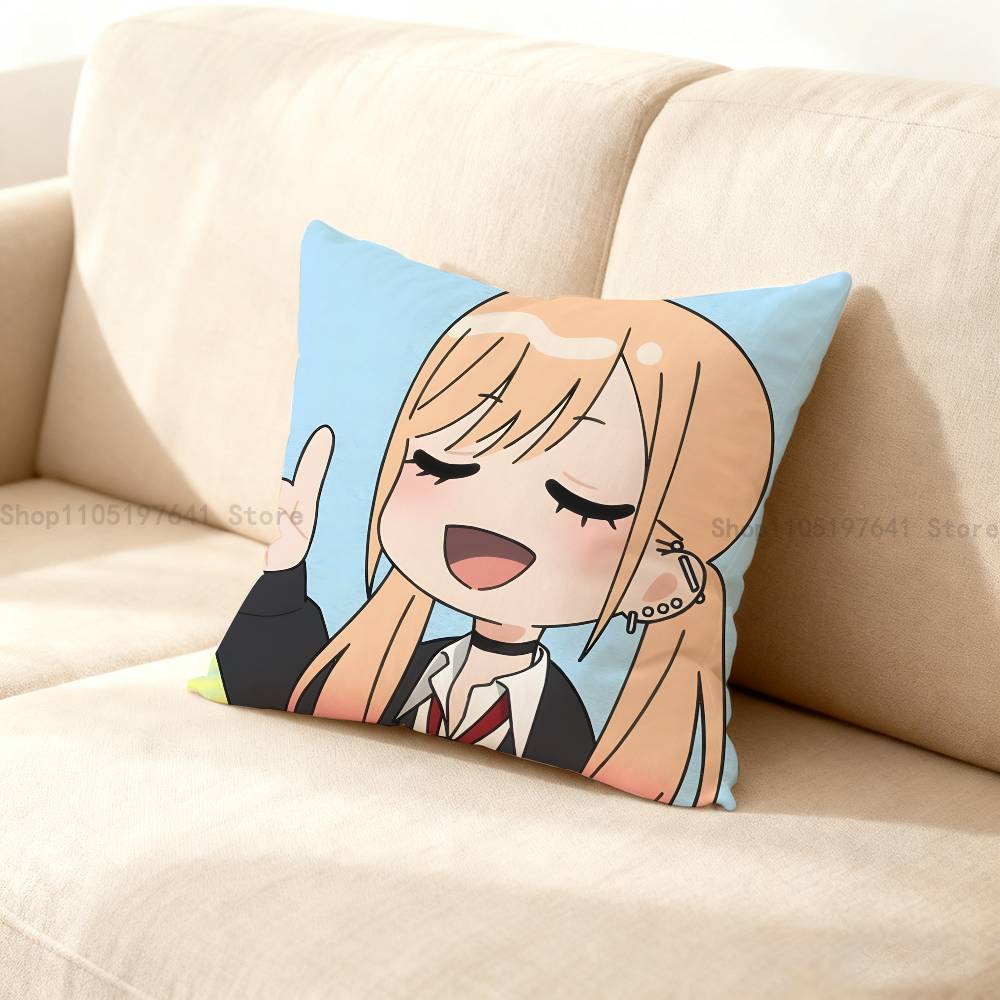 K-Kitagawa M-Marin Pillow Case Plush Pillow Cases Home Decoration Pillow Cover For Sofa Bed Chair Living Room
