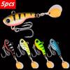 5pcs Set 5g 11g 14g 17g 20g Fishing Lure With Spoon Vibration Spinner Sinking Bait  Outdoor Sports