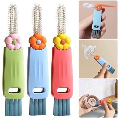 Brosse à Bouteille 3 en 1 Brosse Nettoyante pour Verre à Vin Brosse Multifonctionnelle pour Tasse Brosse de Nettoyage pour Bouteille Isotherme Outils de Nettoyage de Cuisine