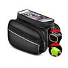 Touchscreen Bike Front Beam Bag with Reflective Stripe Waterproof Phone Storage Baga