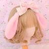Sweet Style Tiara Women Students Photoshoot Hairband Cartoon Melody Ears Bowknot Headbands Plush Fluffy Hair Hoop